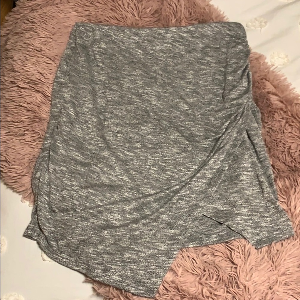 Heather gray A-symmetrical skirt